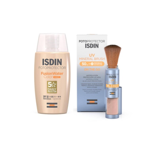 Duo Protección Solar Fusion Water Color Light + Sunbrush Isdin